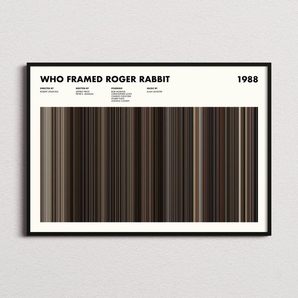 Who Framed Roger Rabbit Movie Barcode Poster