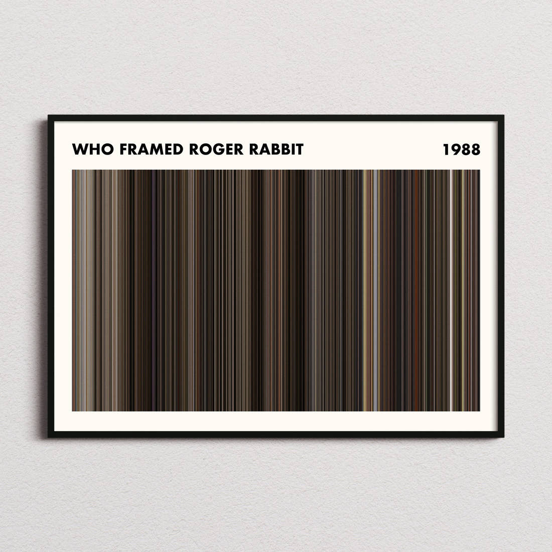 Who Framed Roger Rabbit Movie Barcode Poster - Simplified