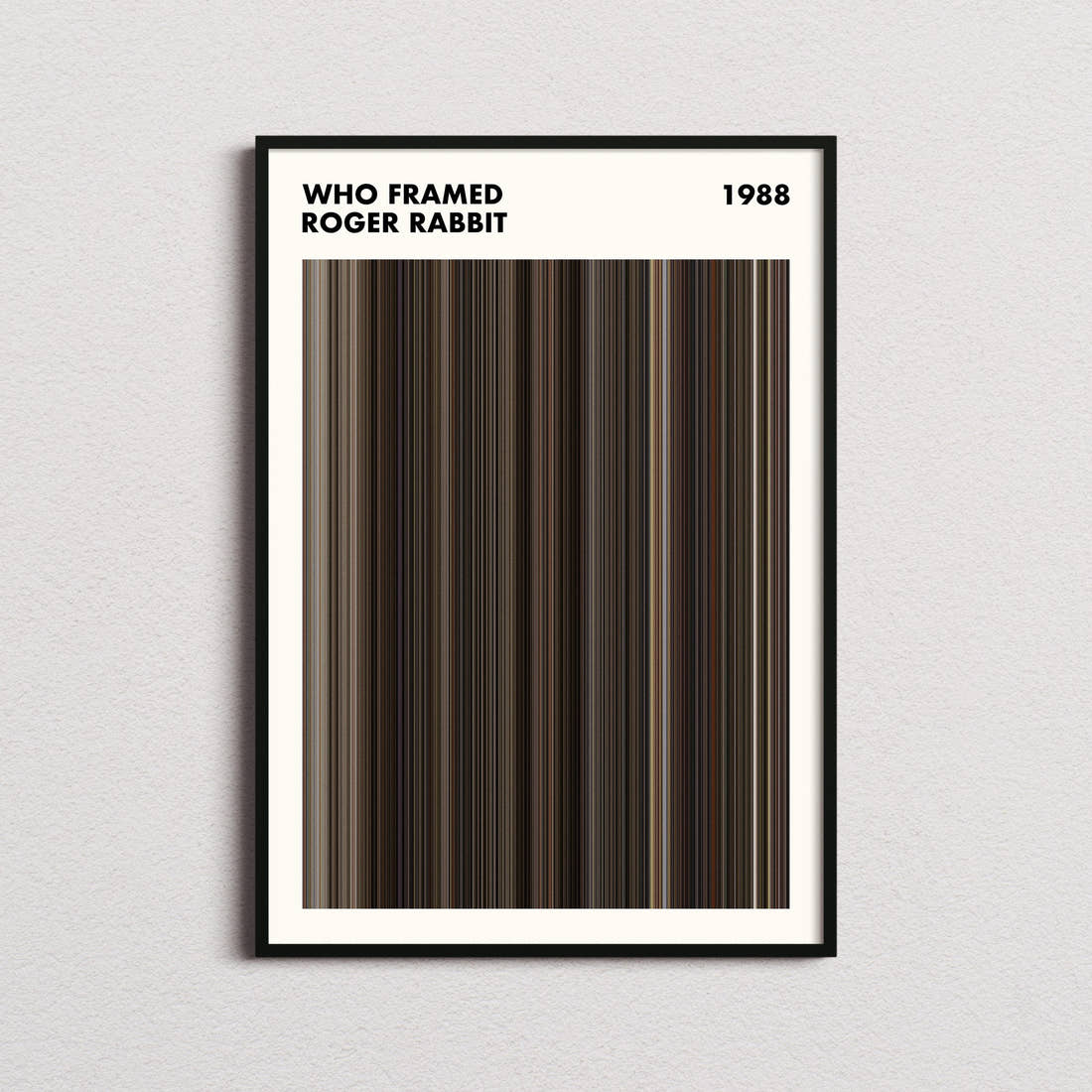 Who Framed Roger Rabbit Movie Barcode Poster - Simplified