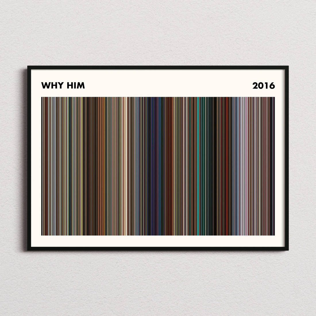 Why Him Movie Barcode Poster - Simplified