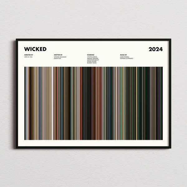 Wicked Movie Barcode Poster