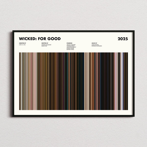 Wicked: For Good Movie Barcode Poster