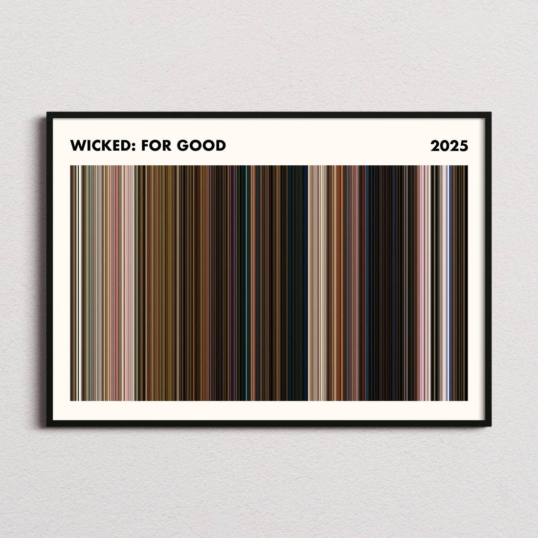 Wicked: For Good Movie Barcode Poster - Simplified