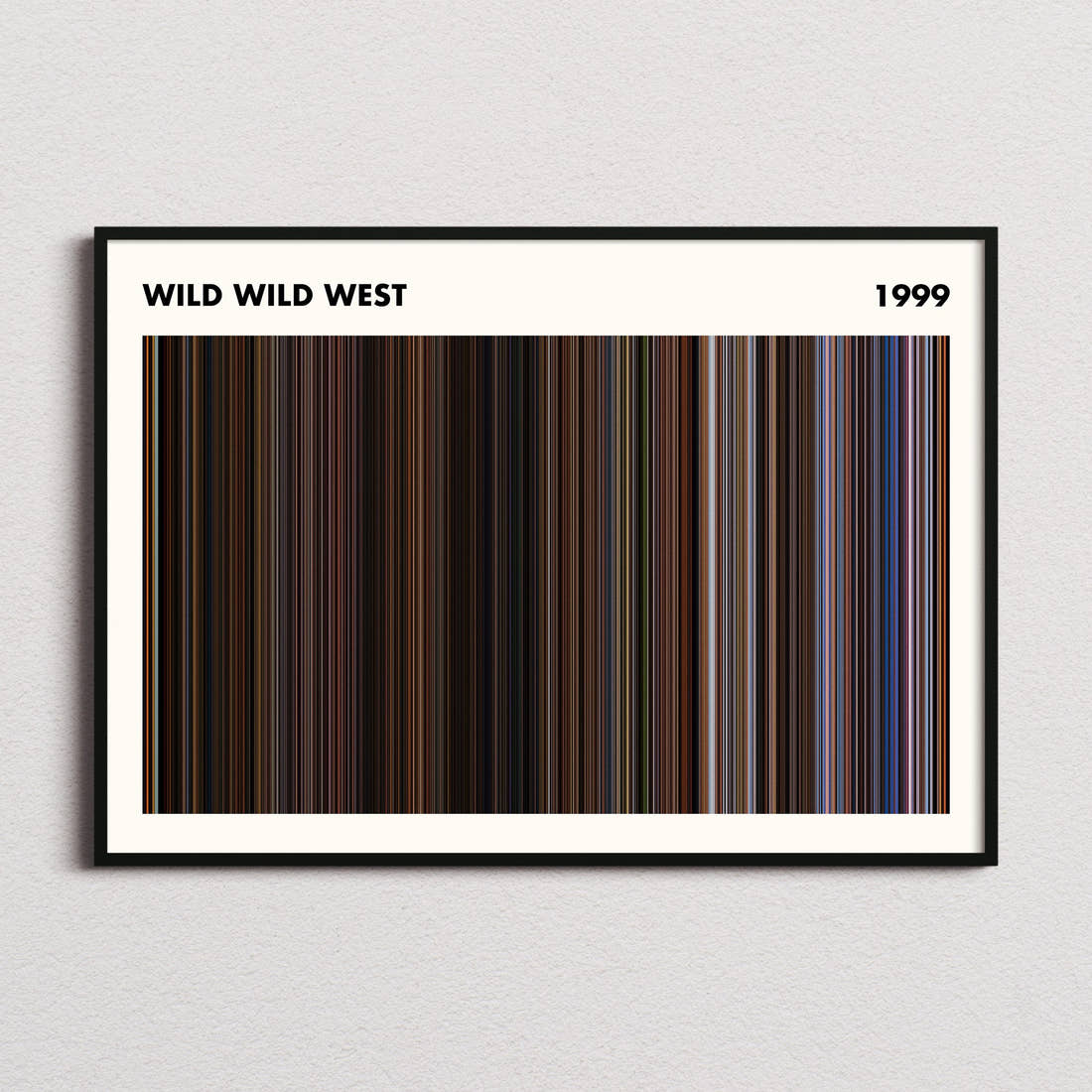 Wild Wild West Movie Barcode Poster - Simplified