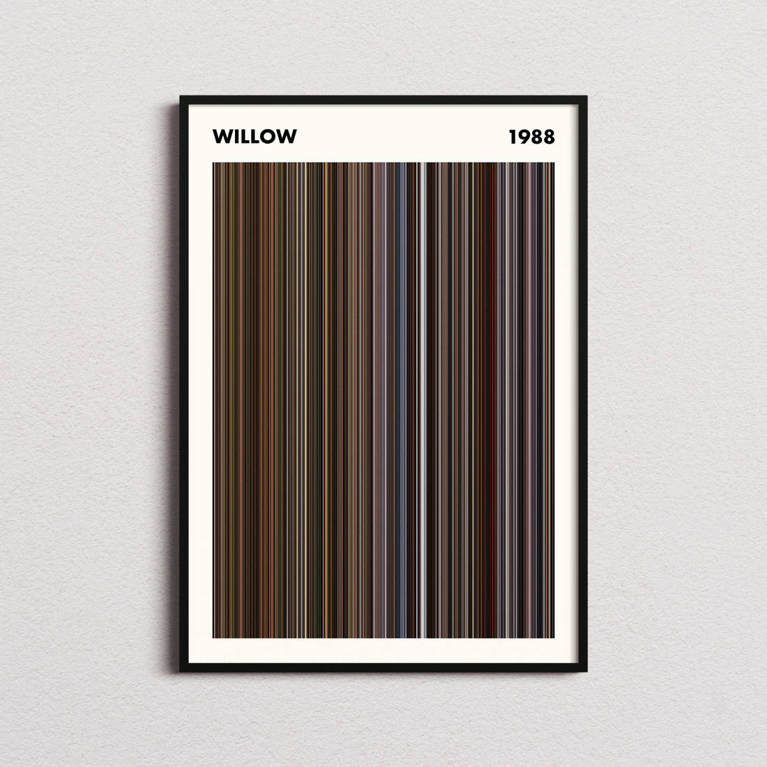 Willow Movie Barcode Poster - Simplified