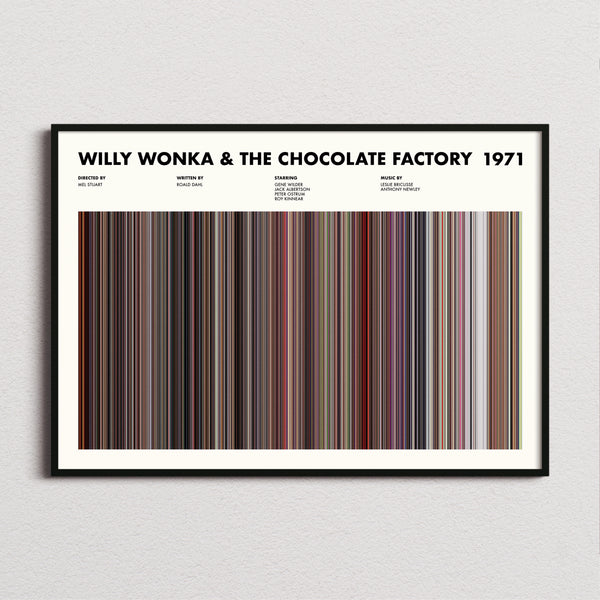 Willy Wonka & The Chocolate Factory Movie Barcode Poster
