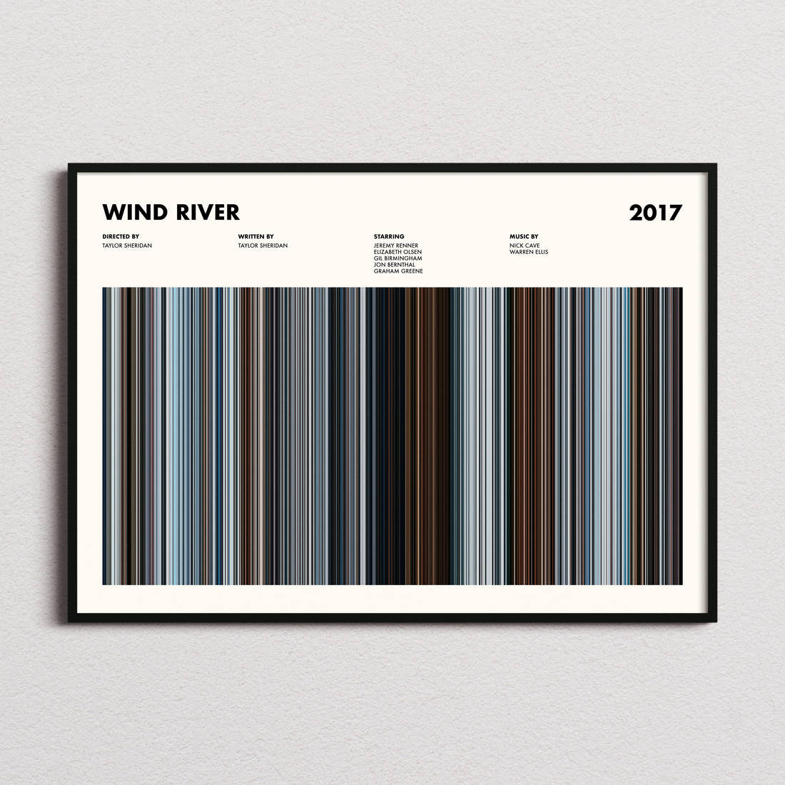 Wind River Movie Barcode Poster