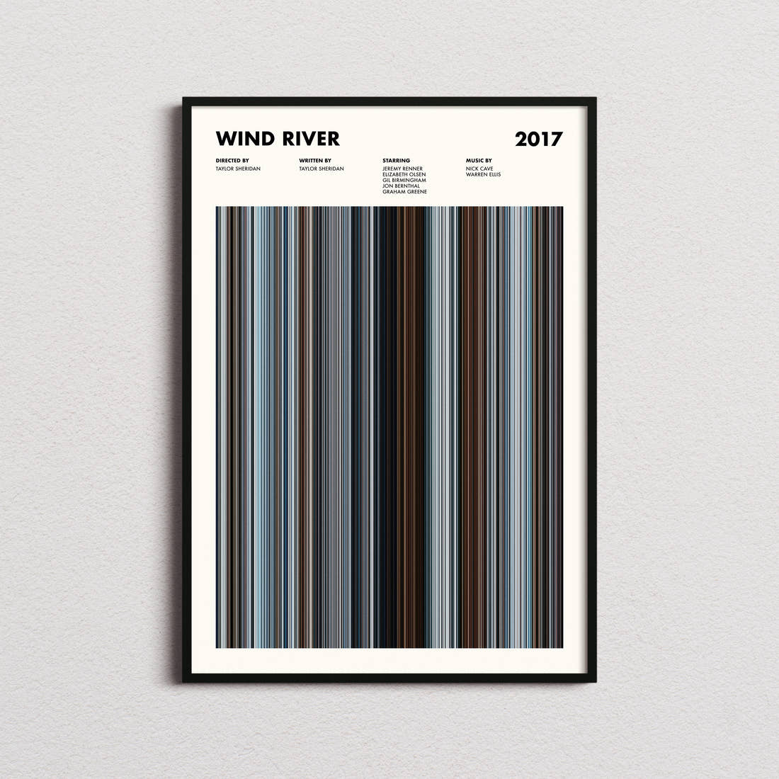 Wind River Movie Barcode Poster