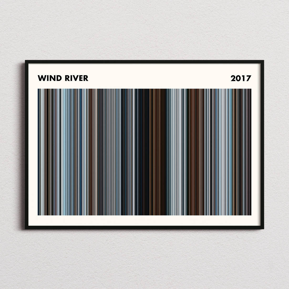 Wind River Movie Barcode Poster - Simplified