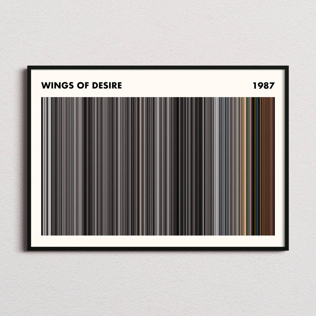 Wings of Desire Movie Barcode Poster - Simplified