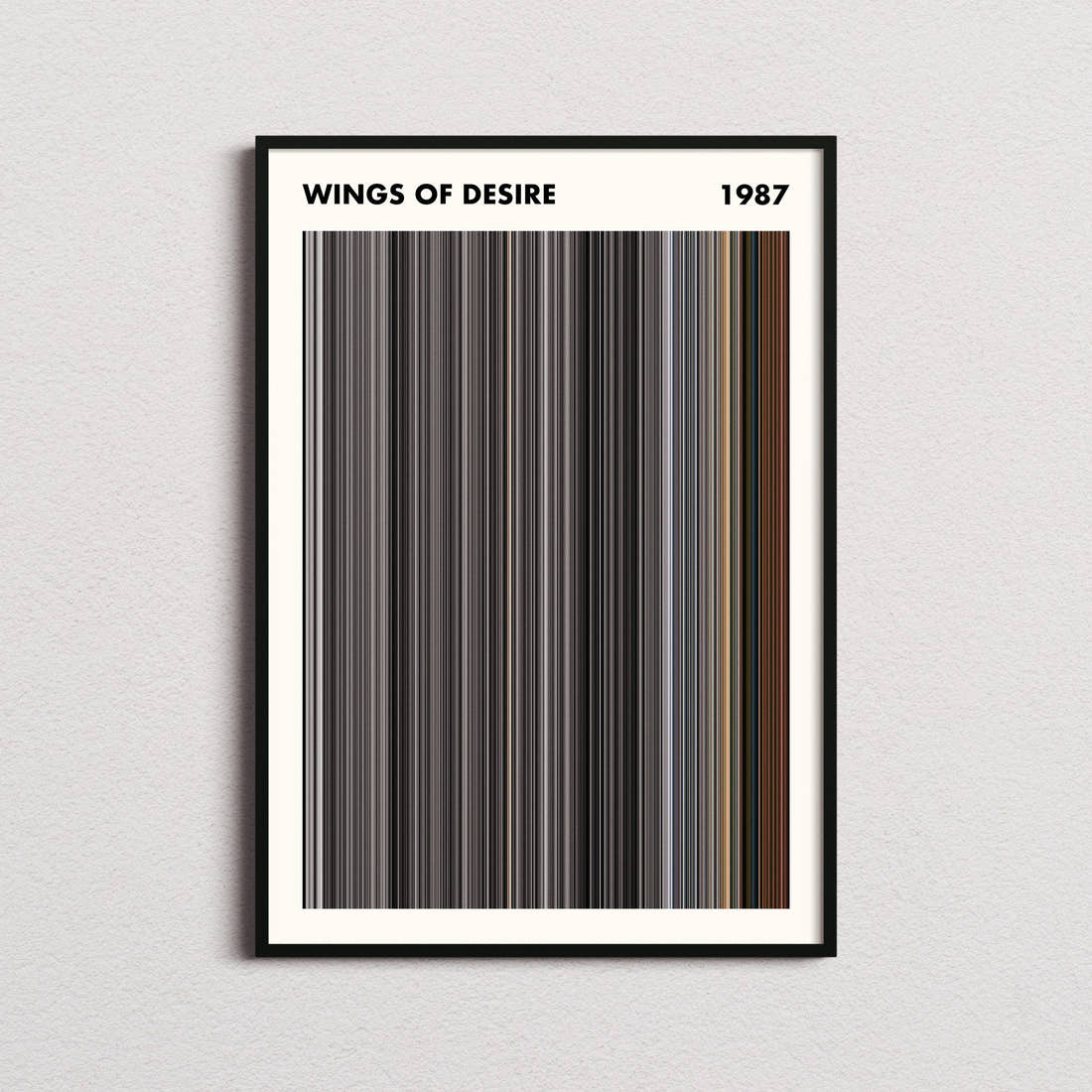 Wings of Desire Movie Barcode Poster - Simplified