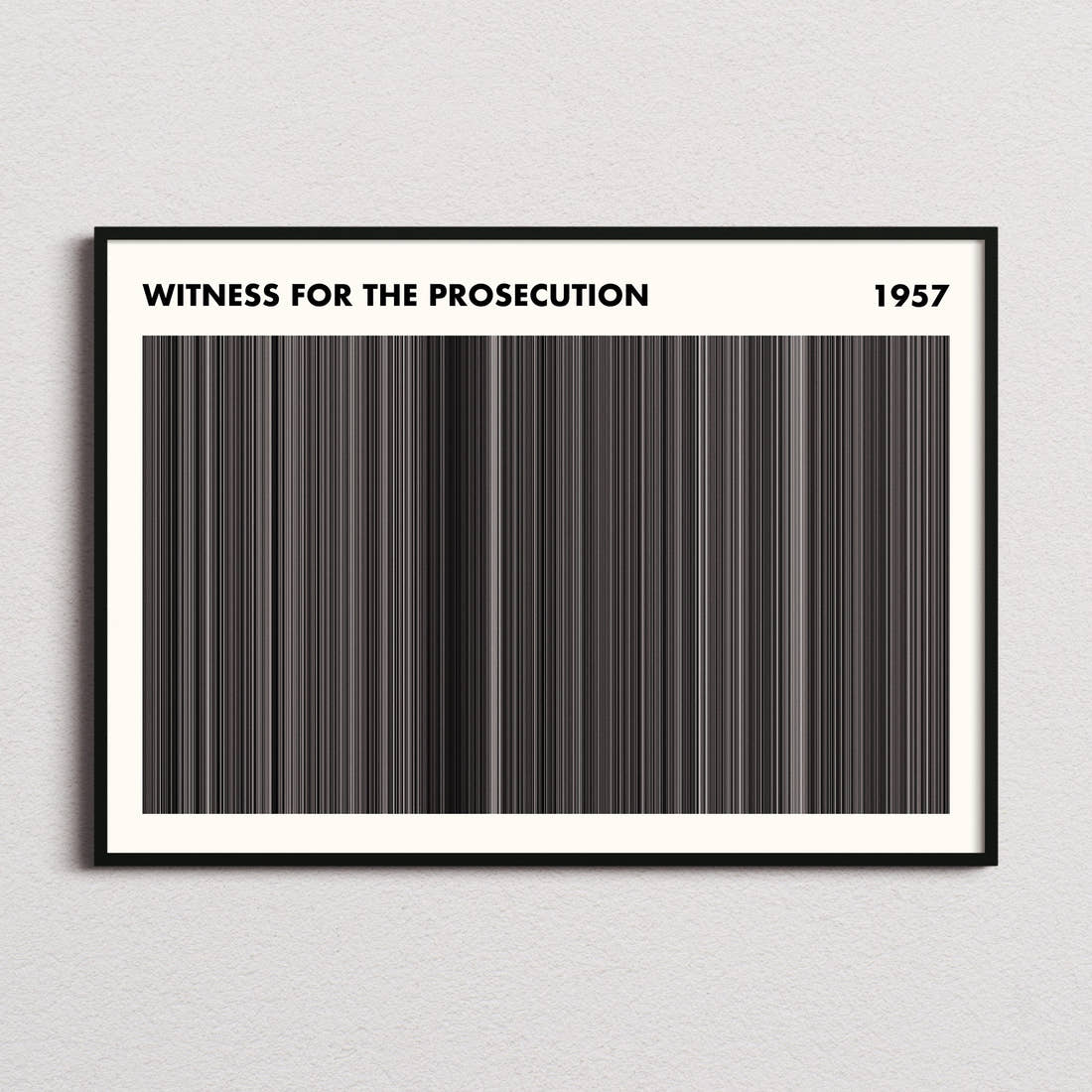 Witness for the Prosecution Movie Barcode Poster - Simplified