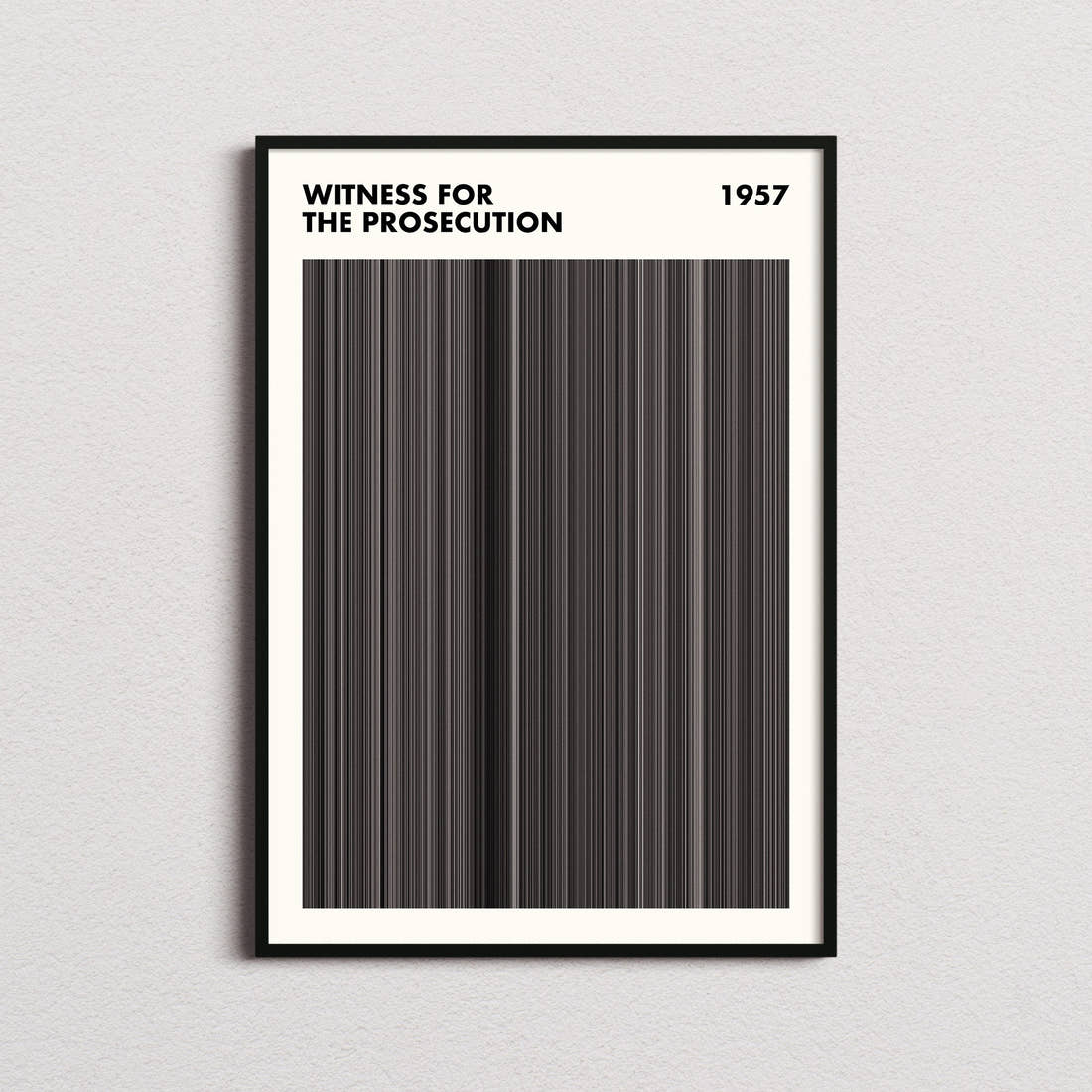 Witness for the Prosecution Movie Barcode Poster - Simplified