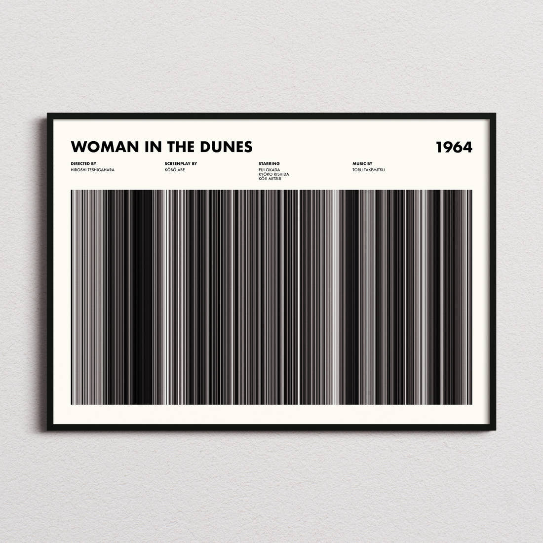 Woman in the Dunes Movie Barcode Poster