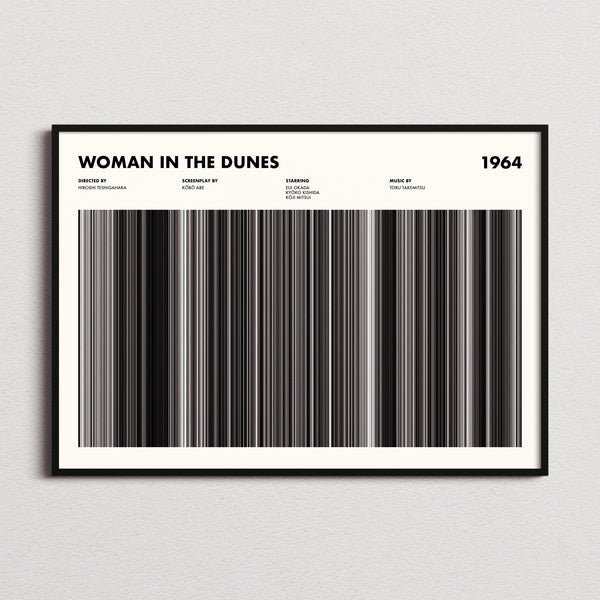 Woman in the Dunes Movie Barcode Poster