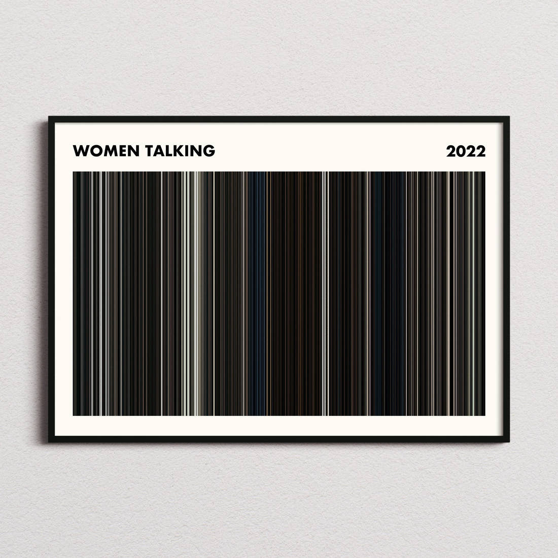 Women Talking Movie Barcode Poster - Simplified