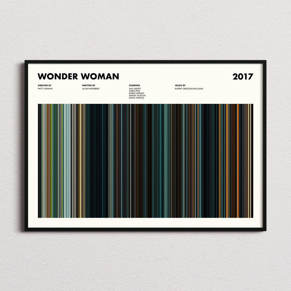 Wonder Woman Movie Barcode Poster