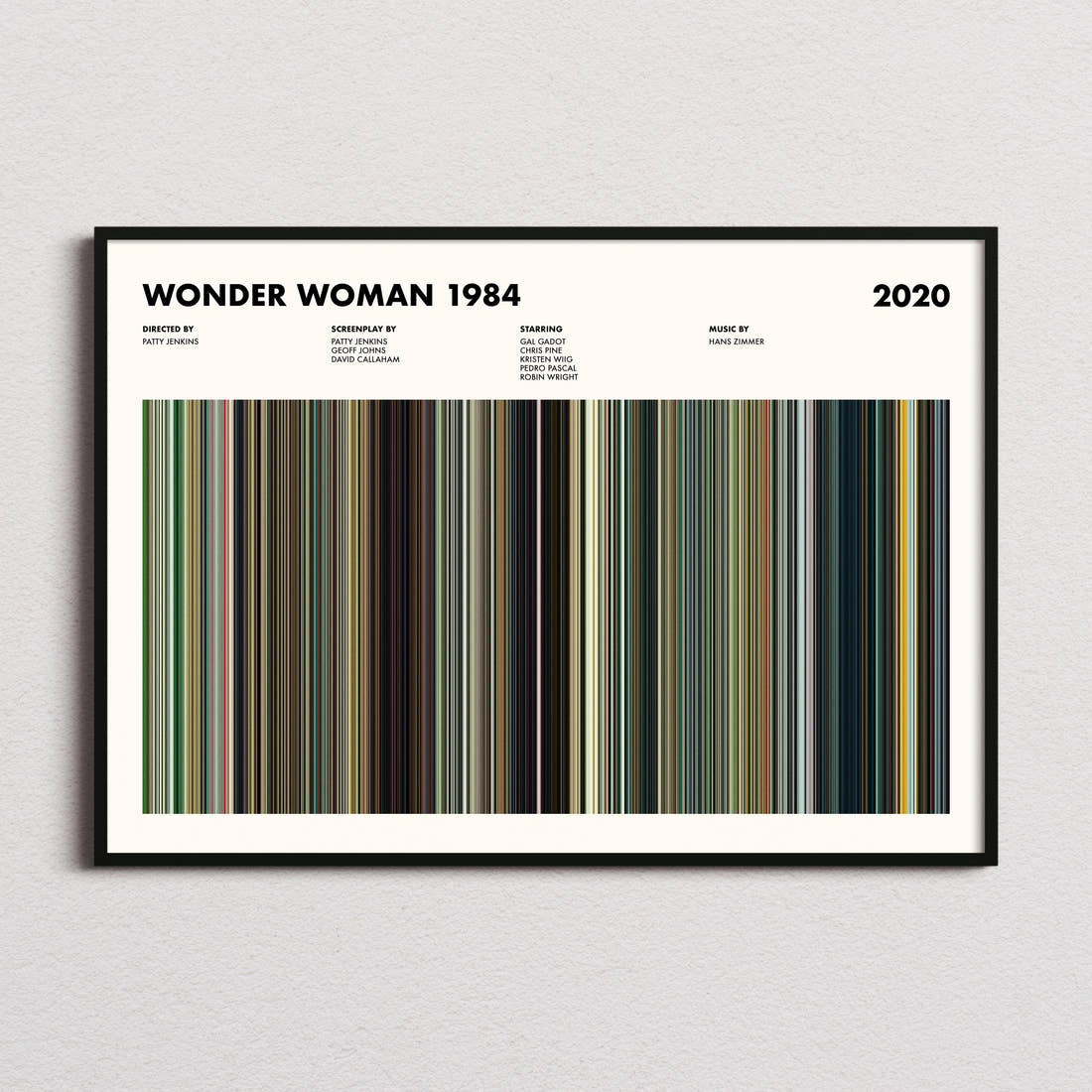 Wonder Woman 1984 Movie Barcode Poster