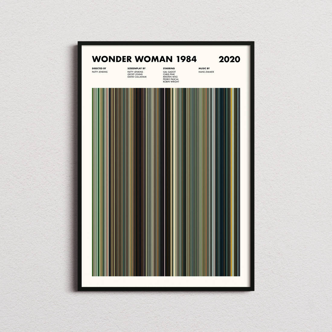 Wonder Woman 1984 Movie Barcode Poster