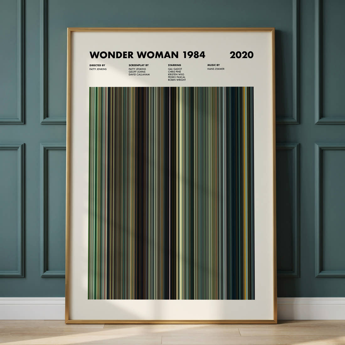 Wonder Woman 1984 Movie Barcode Poster