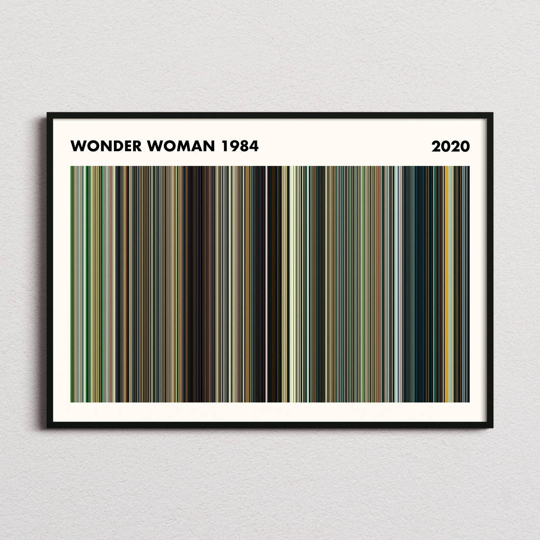 Wonder Woman 1984 Movie Barcode Poster - Simplified