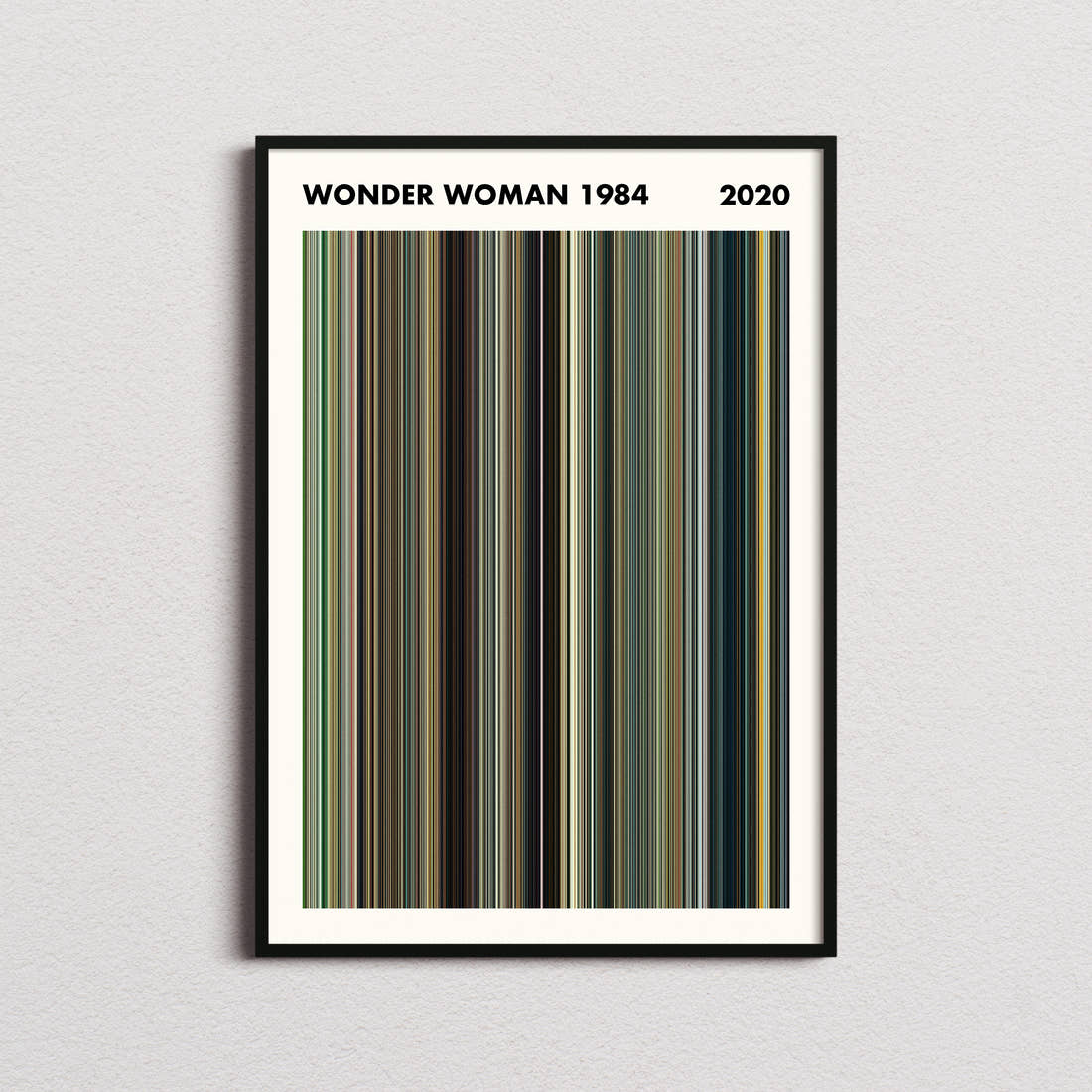 Wonder Woman 1984 Movie Barcode Poster - Simplified