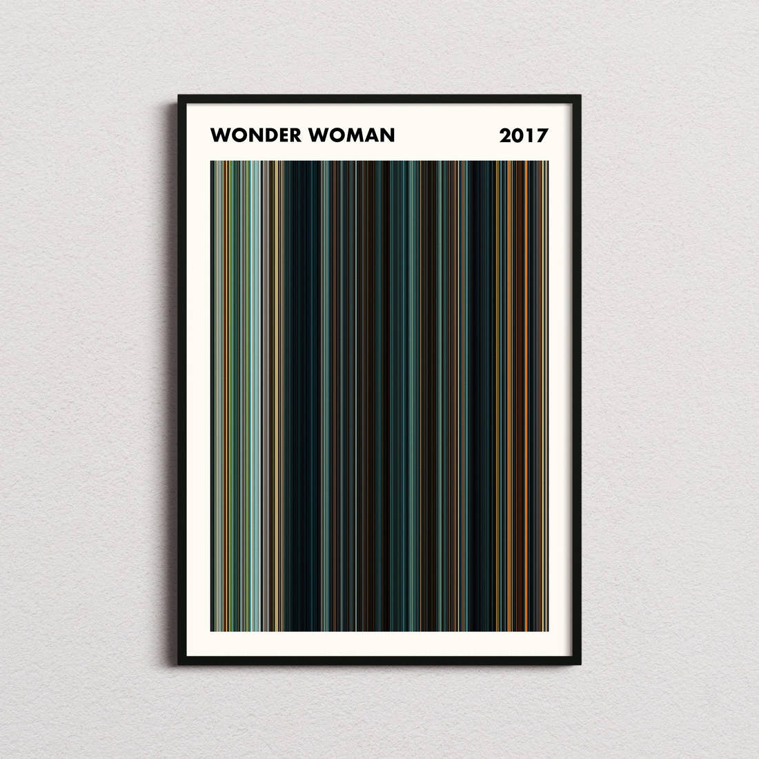 Wonder Woman Movie Barcode Poster - Simplified