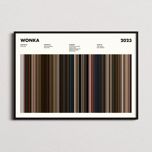Wonka Movie Barcode Poster