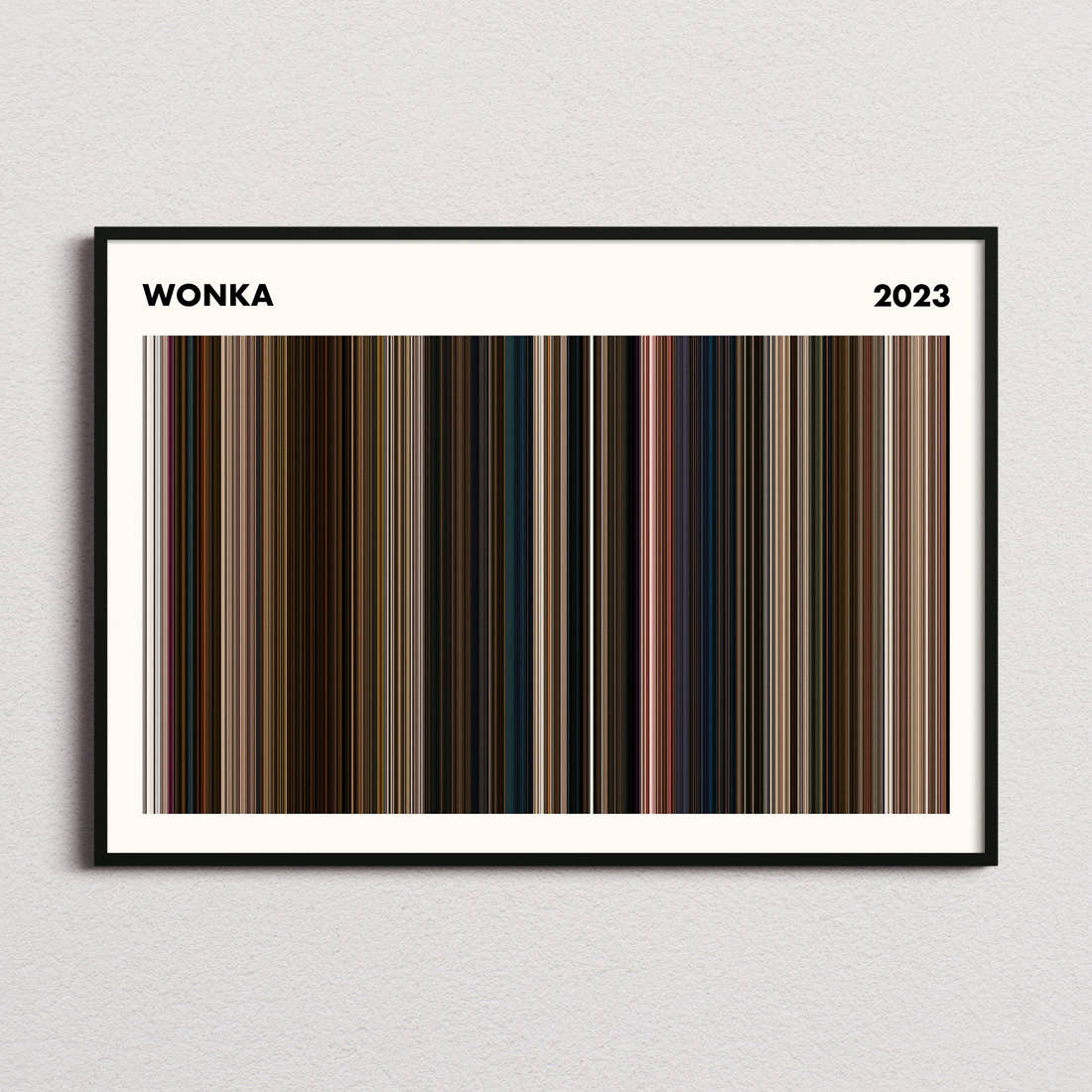 Wonka Movie Barcode Poster - Simplified