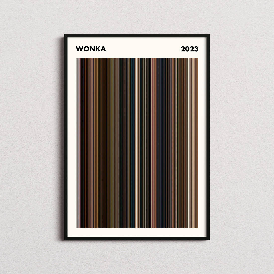 Wonka Movie Barcode Poster - Simplified
