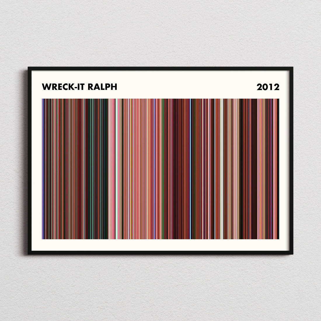 Wreck-It Ralph Movie Barcode Poster - Simplified