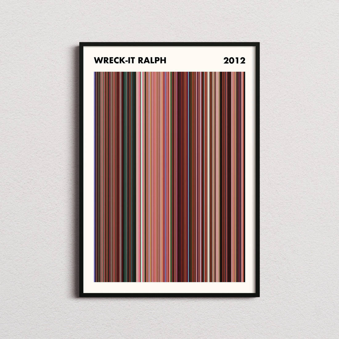 Wreck-It Ralph Movie Barcode Poster - Simplified