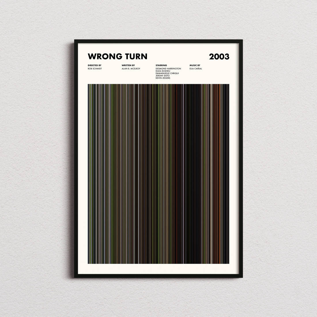 Wrong Turn Movie Barcode Poster