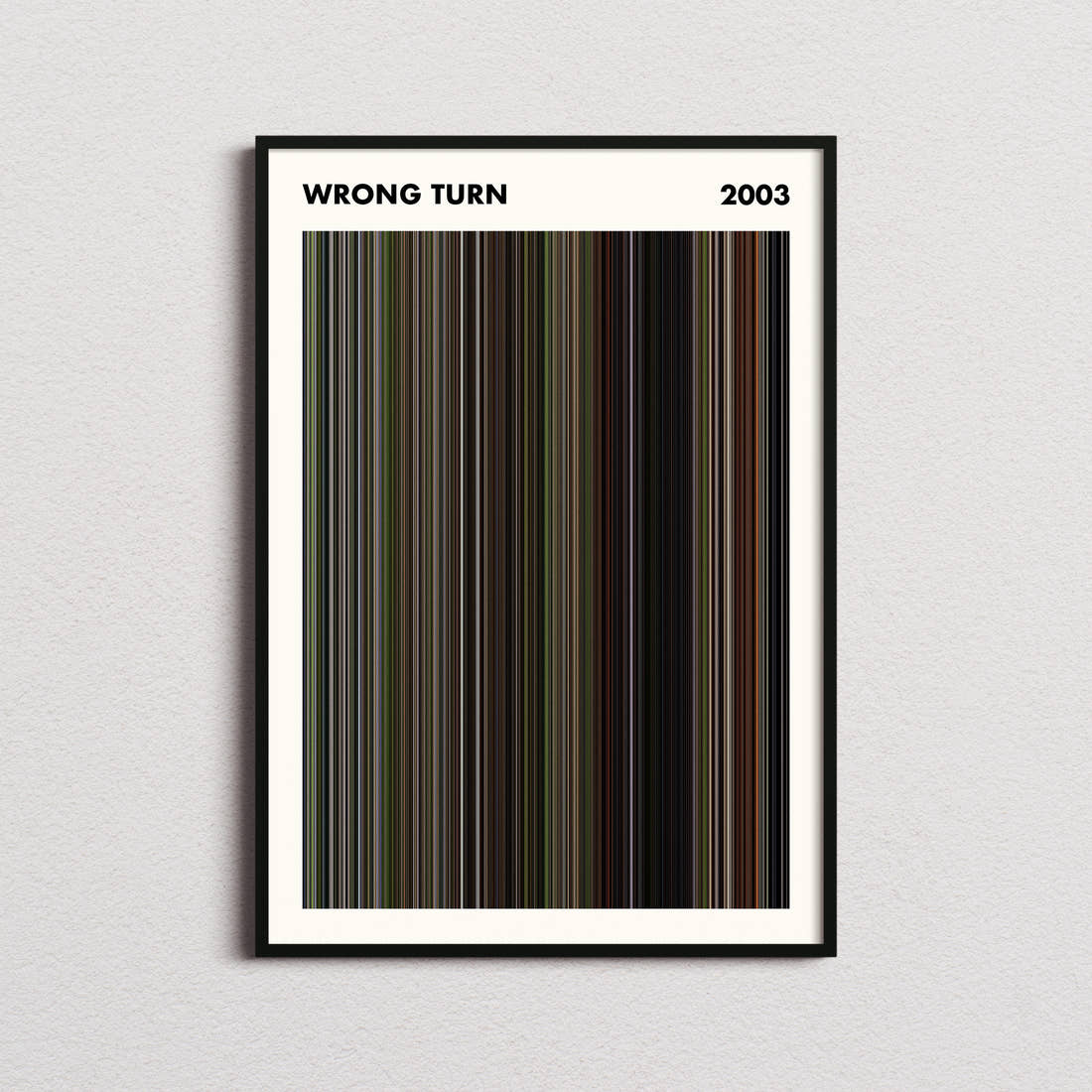 Wrong Turn Movie Barcode Poster - Simplified