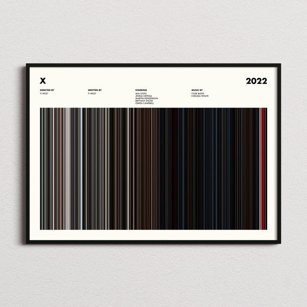 X Movie Barcode Poster