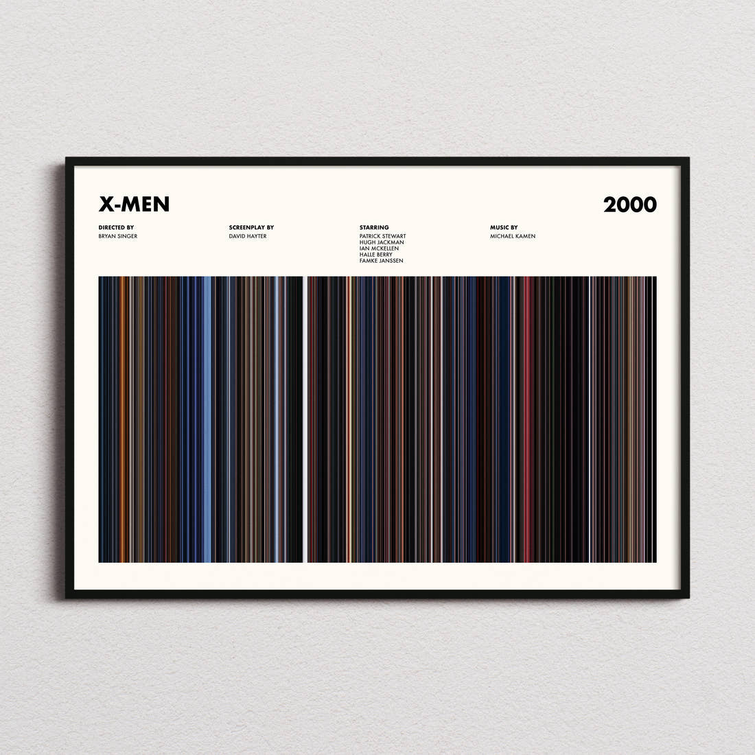 X-Men Movie Barcode Poster