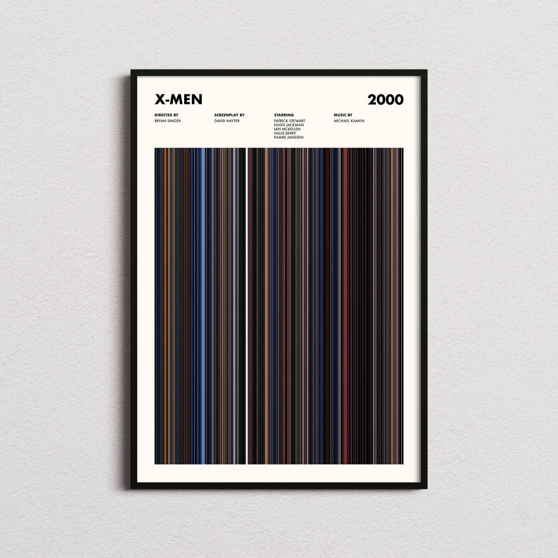 X-Men Movie Barcode Poster