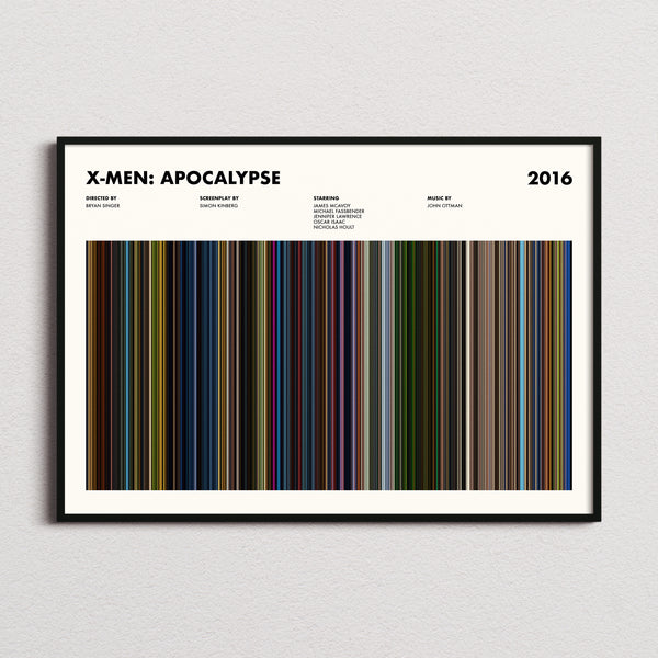 X-Men: Apocalypse Movie Barcode Poster