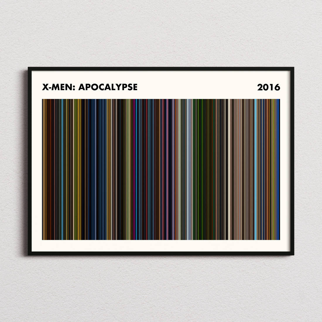 X-Men: Apocalypse Movie Barcode Poster - Simplified