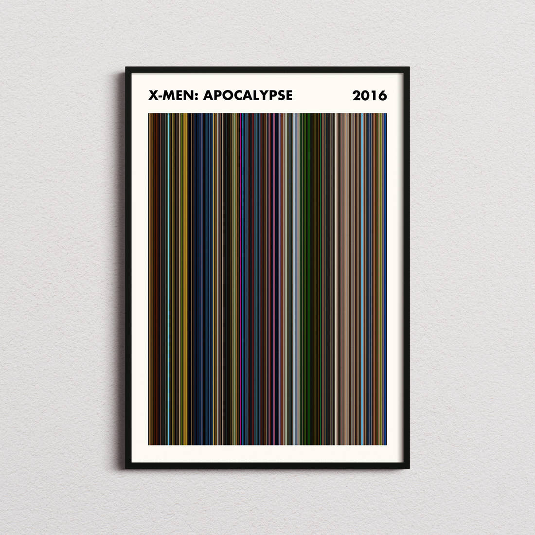 X-Men: Apocalypse Movie Barcode Poster - Simplified