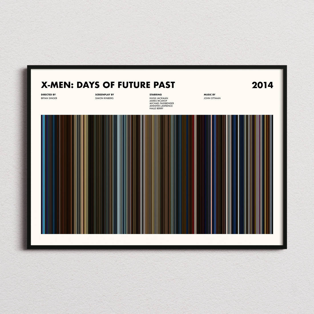 X-Men: Days of Future Past Movie Barcode Poster
