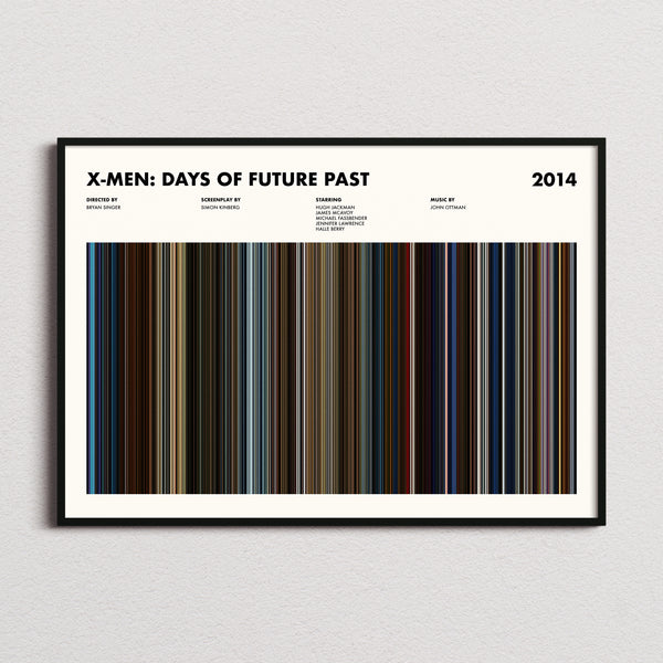 X-Men: Days of Future Past Movie Barcode Poster