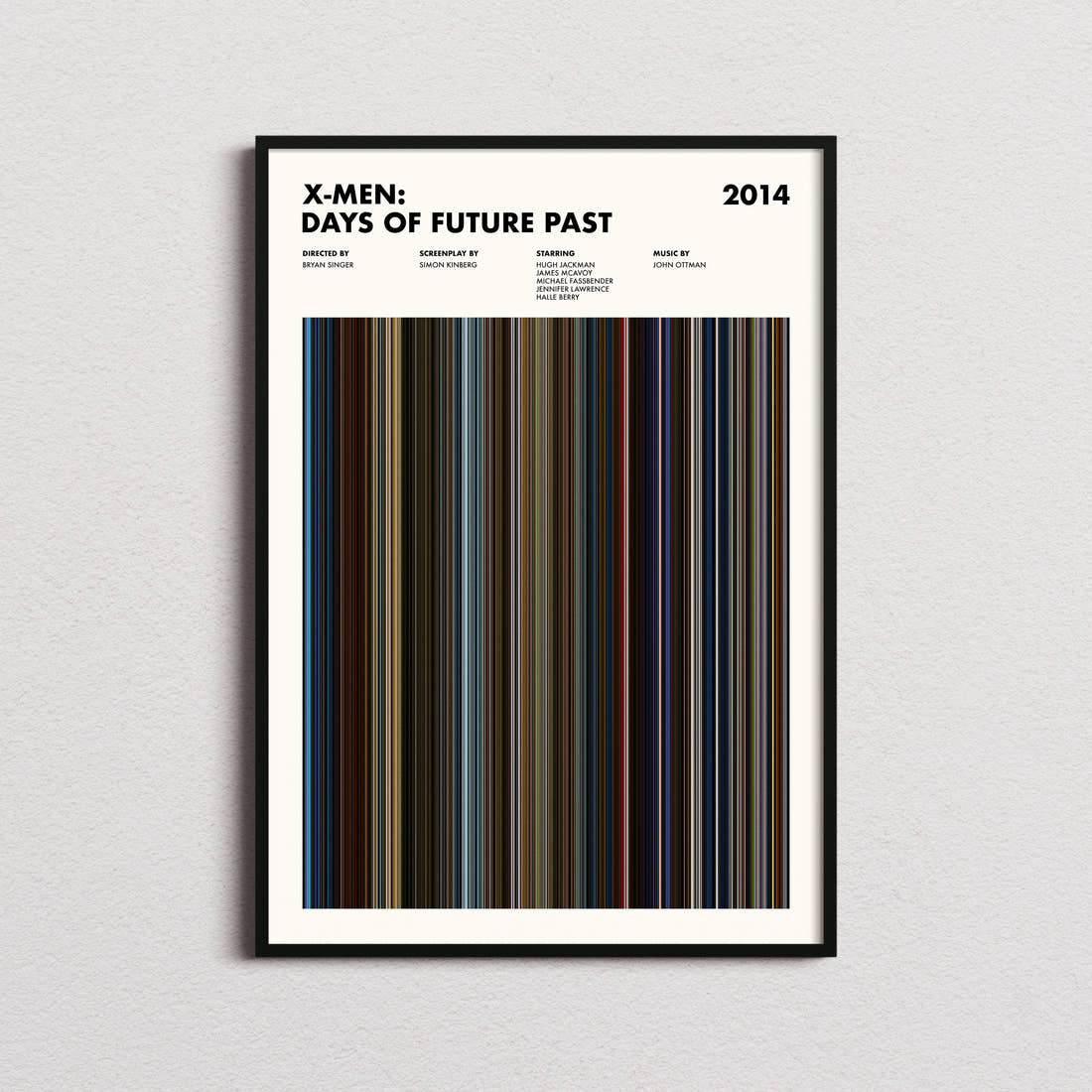 X-Men: Days of Future Past Movie Barcode Poster