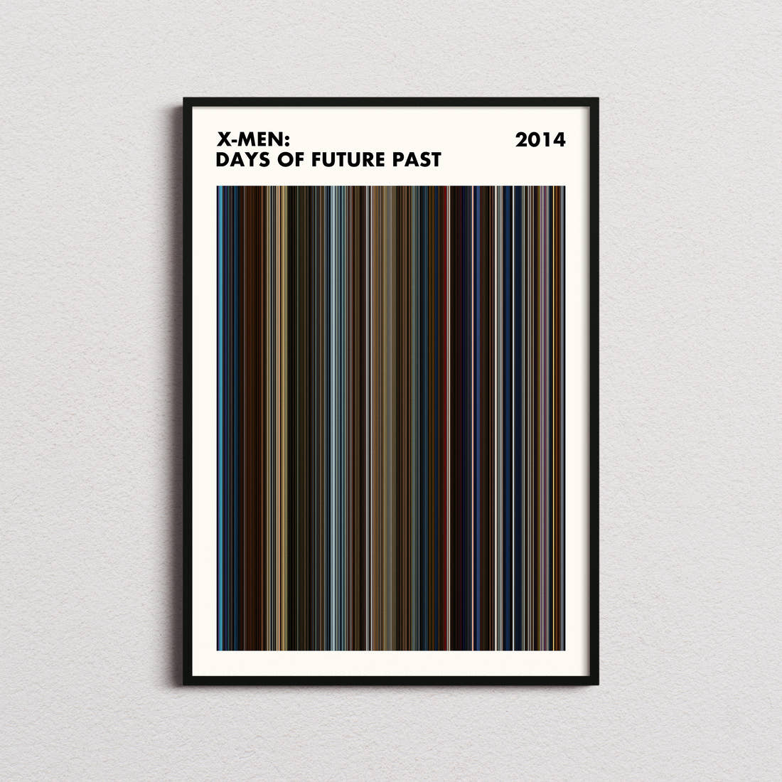 X-Men: Days of Future Past Movie Barcode Poster - Simplified