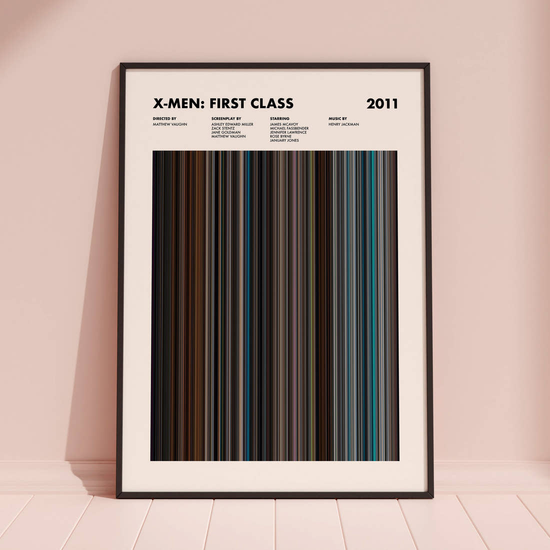 X-Men: First Class Movie Barcode Poster