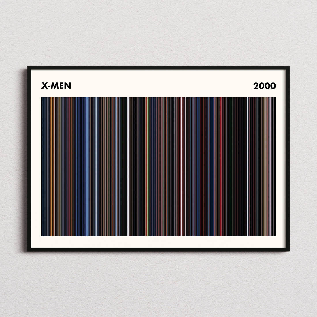 X-Men Movie Barcode Poster - Simplified