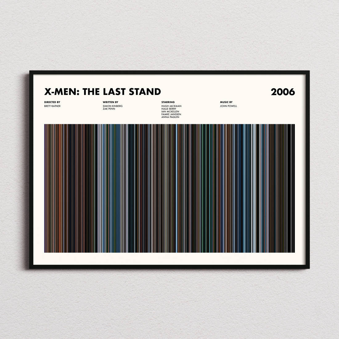 X-Men: The Last Stand Movie Barcode Poster
