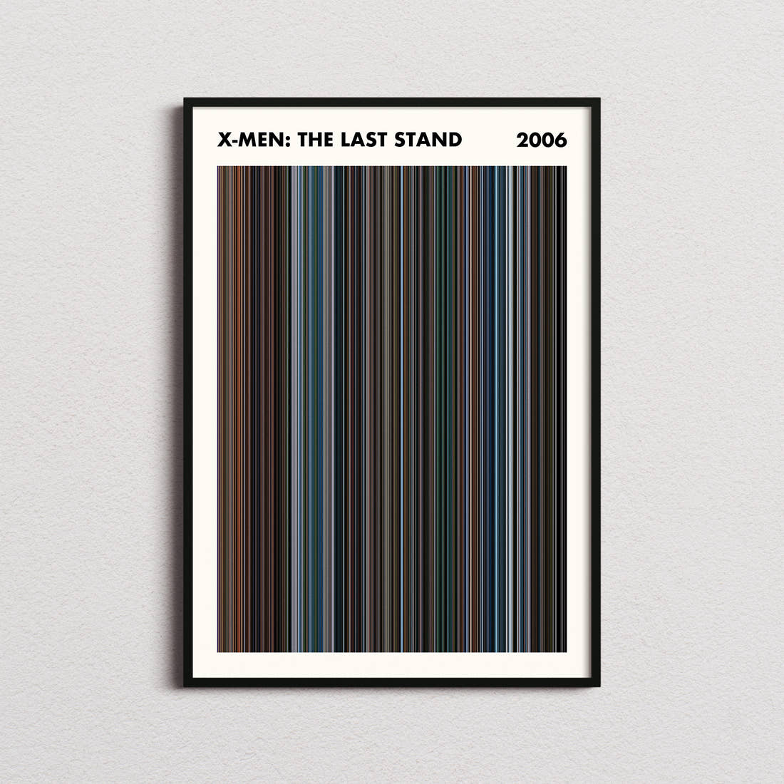 X-Men: The Last Stand Movie Barcode Poster - Simplified