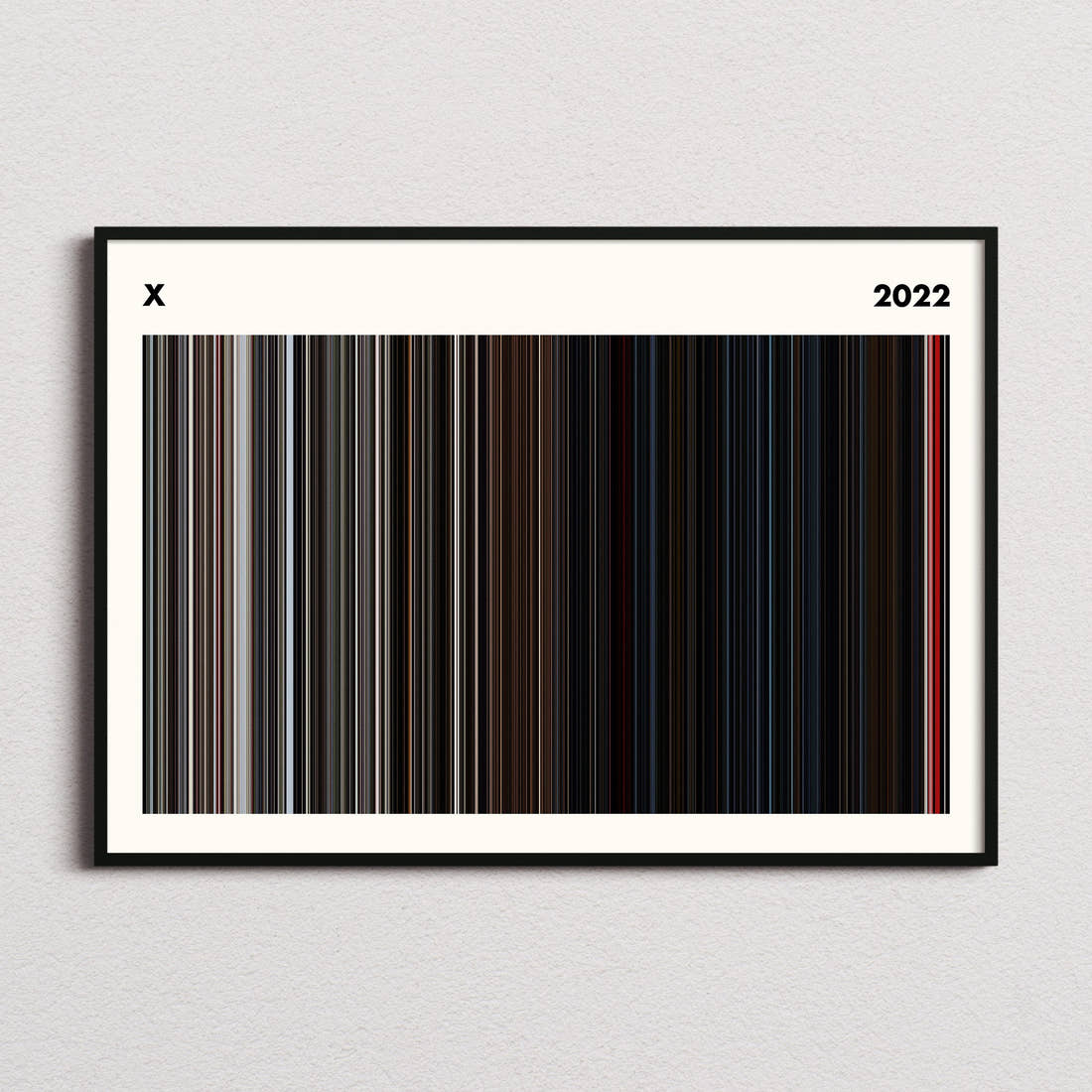 X Movie Barcode Poster - Simplified