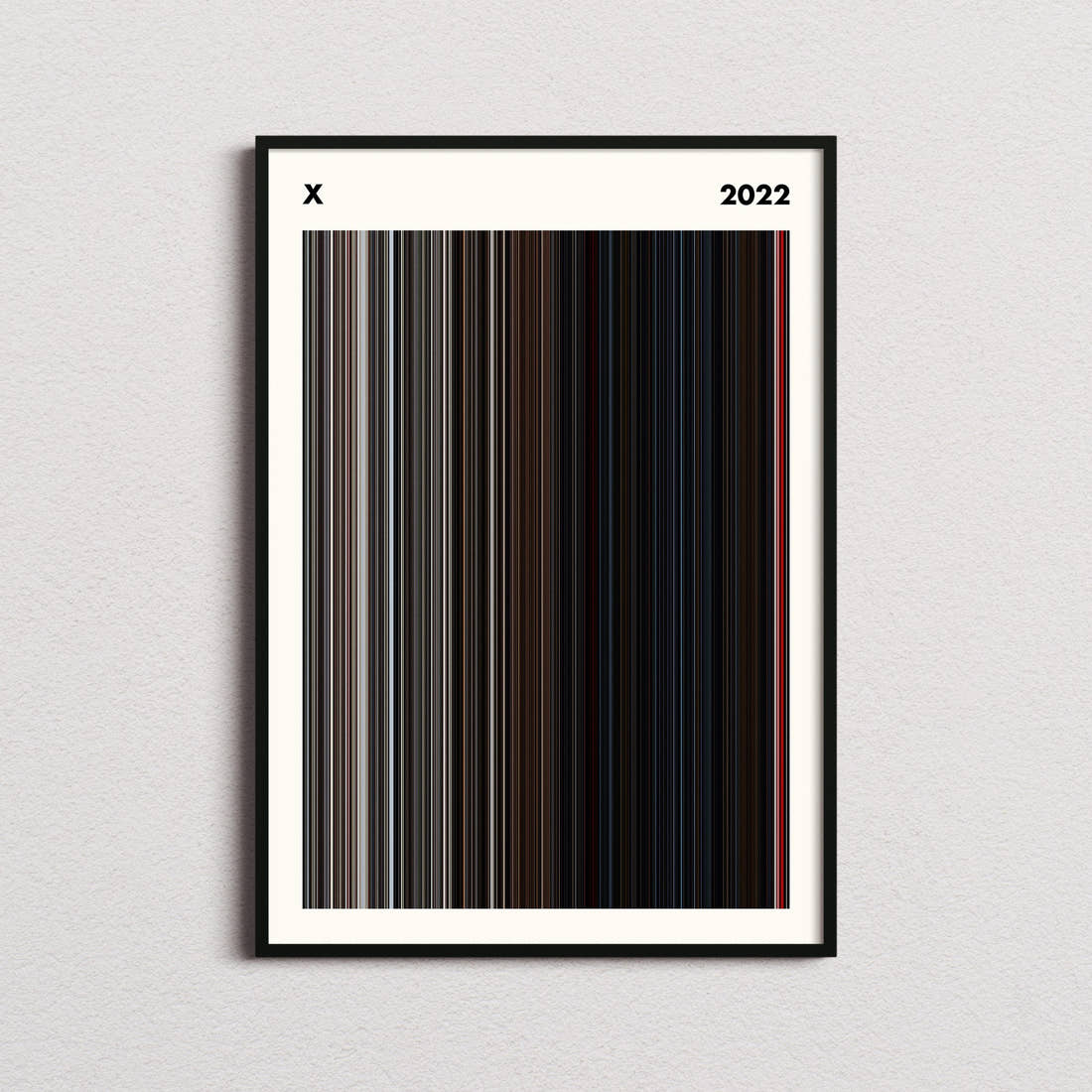 X Movie Barcode Poster - Simplified